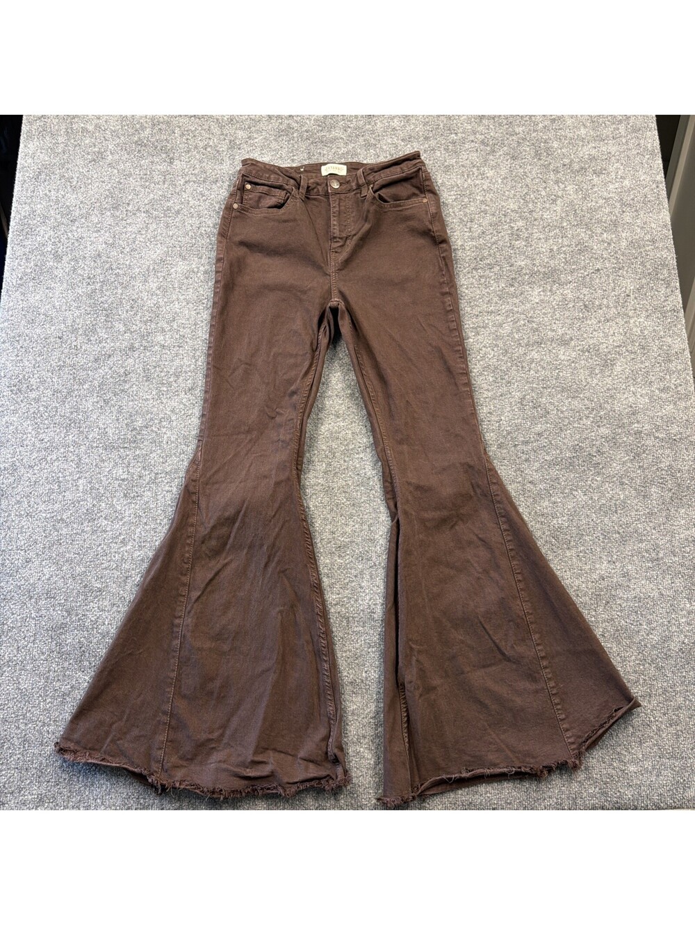 Shyanne Country Western Flare Leg Bell Bottom Bootcut Brown Pants Womans 30x32